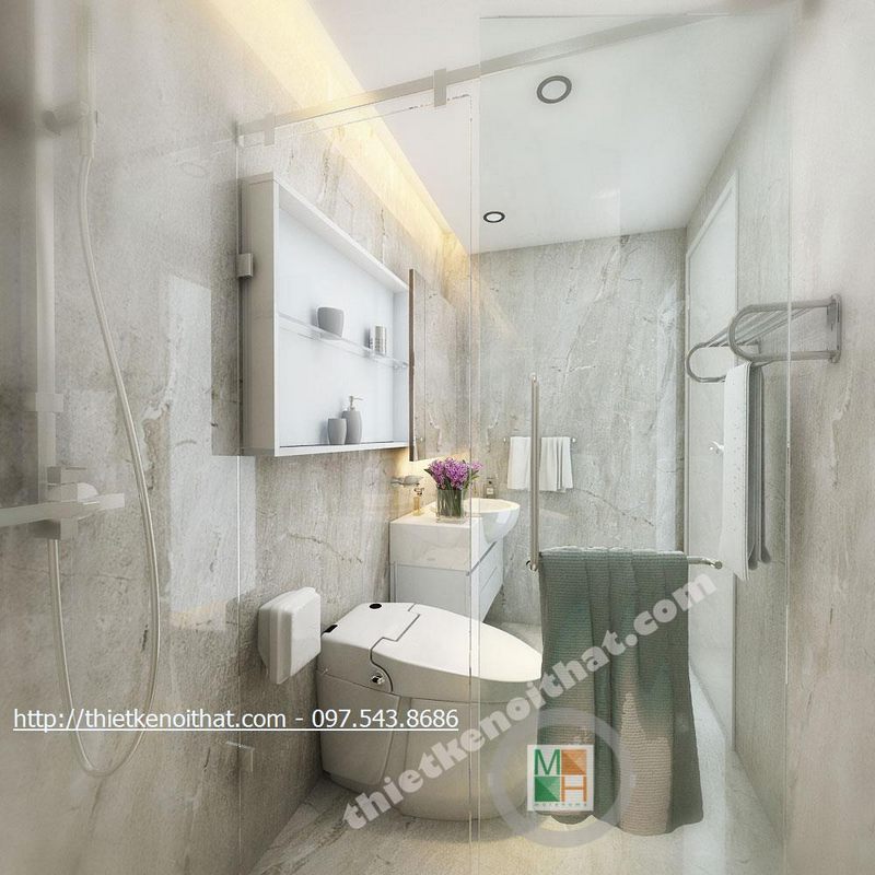 Thiết kế nội thất phòng tắm căn hộ chung cư TimesCity Hai Bà Trưng Hà Nội